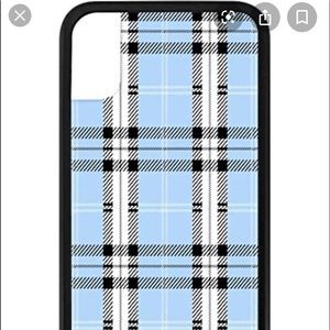 Blue Plaid Wildflower iPhone X Case